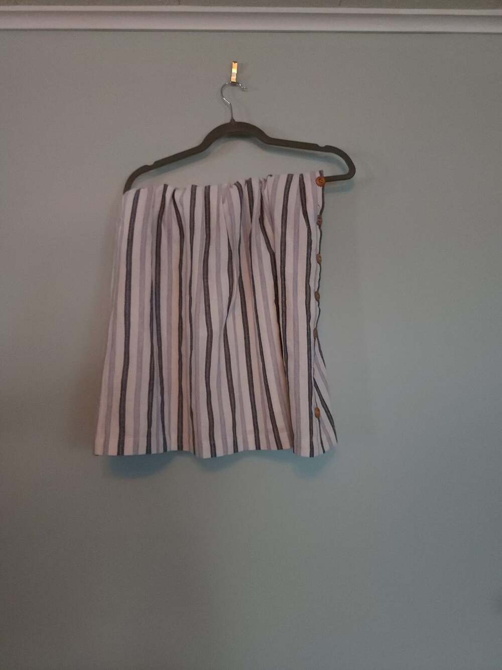 Movint New York Striped Button-Side Skirt Size M